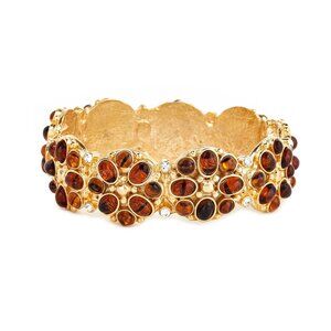 Kenneth Jay Lane, Black & Tortoise Cabochon Bracelet